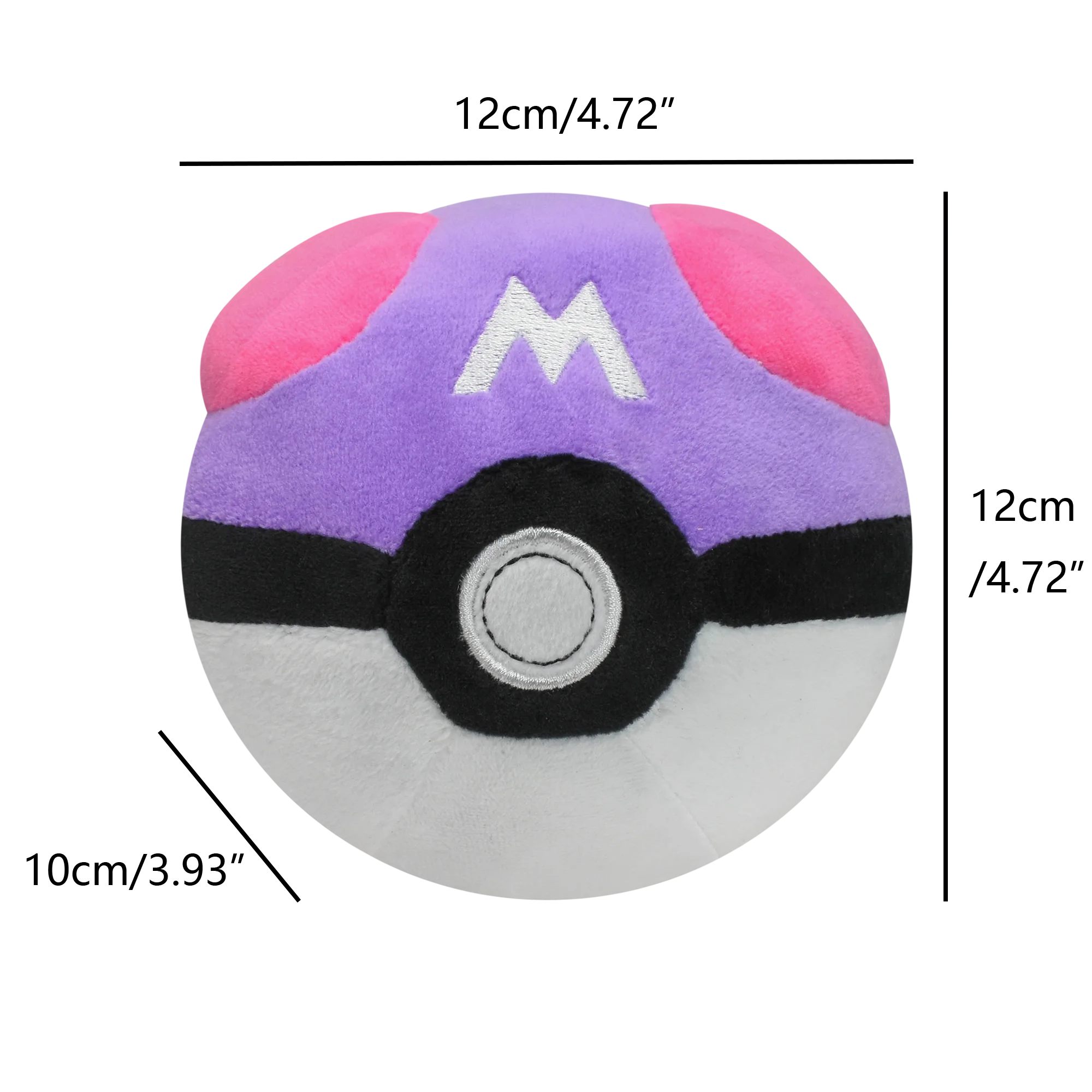 4PCS Poké Ball Stuffed Toy Plush Doll Pocket Monster Children's Toy Master Ball Great Ball Ultra Plush Pendant Kids Gifts