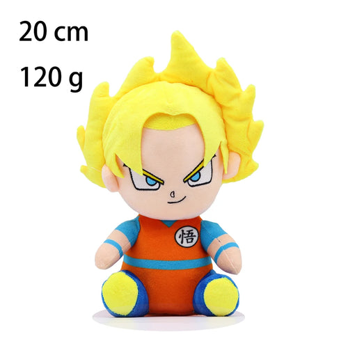 20cm DragonBall Japan Anime Plush Toys Super Saiyan Goku Vegeta Picollo Trunks Gohan Cartoon Figure Stuffed Dolls Child Gifts