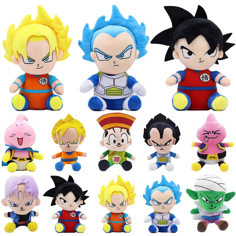 The Anime Plush DragonBall Japan  Toys Super Saiyan Goku Vegeta Picollo Trunks Gohan Cartoon Figure Stuffed Dolls Child Gifts