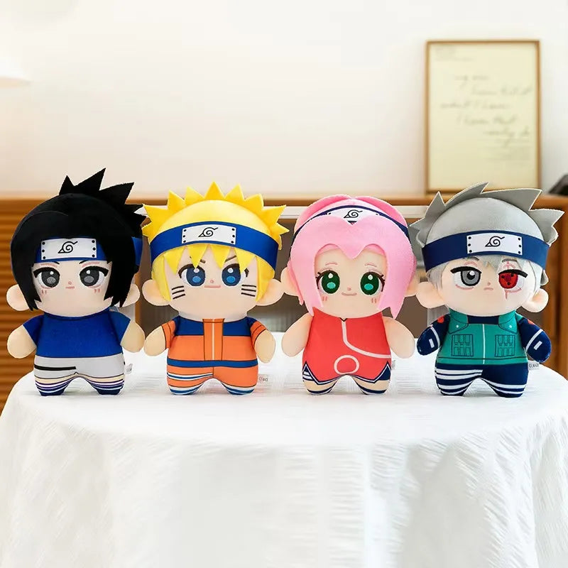 Anime Naruto Plush Toys Cute Sasuke Sakura Plushie Kawaii Kakashi Soft Stuff Doll Room Decor For Birthday Gift
