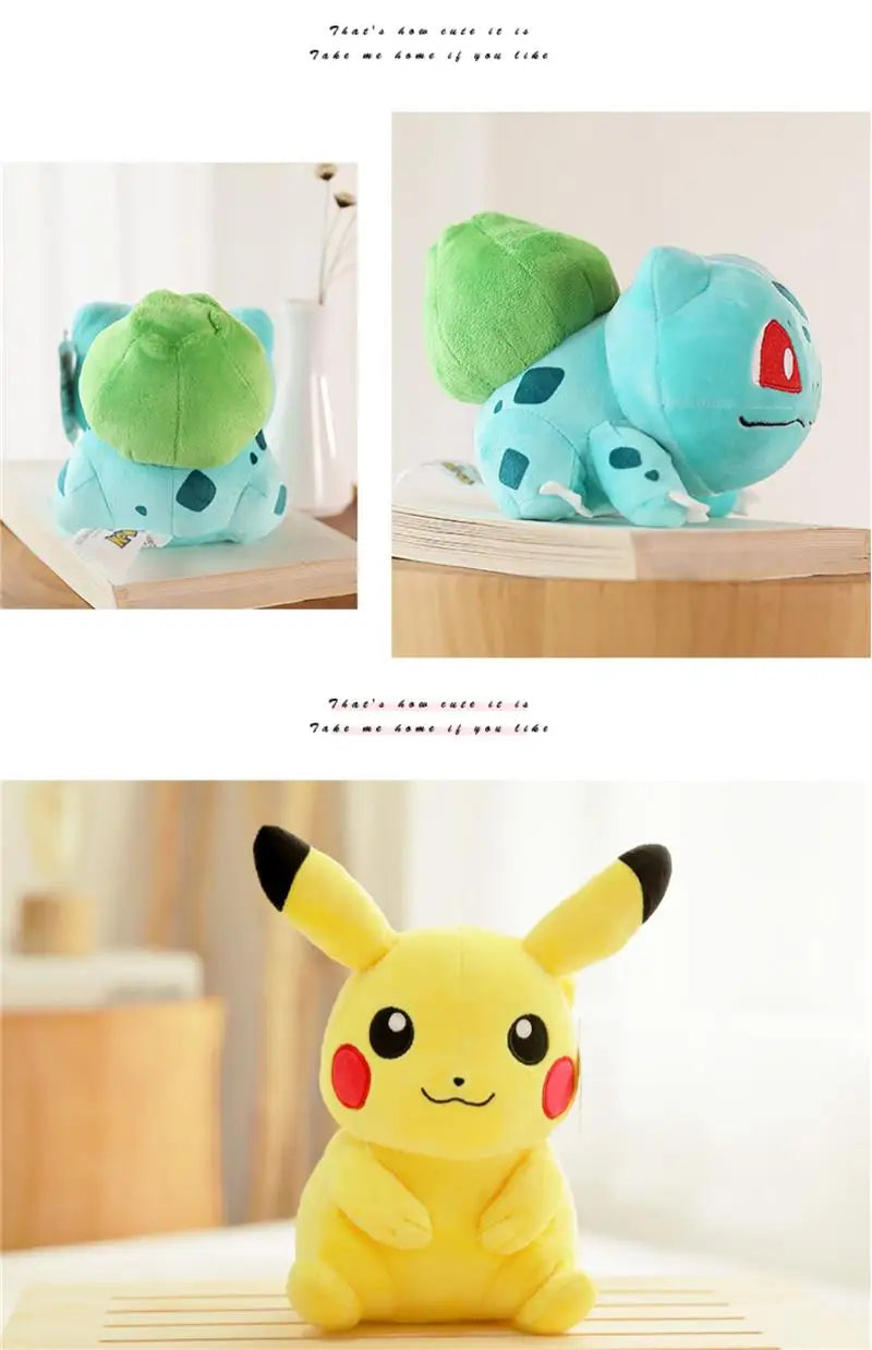 2025Pokemon Stuff Plush Toys Kawaii Pikachu Pichu Charmander Squirtle Psyduck Anime Soft Dolls Doll Kids Birthday Christmas Gift