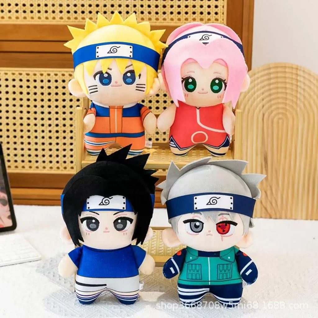 Anime Naruto Plush Toys Cute Sasuke Sakura Plushie Kawaii Kakashi Soft Stuff Doll Room Decor For Birthday Gift
