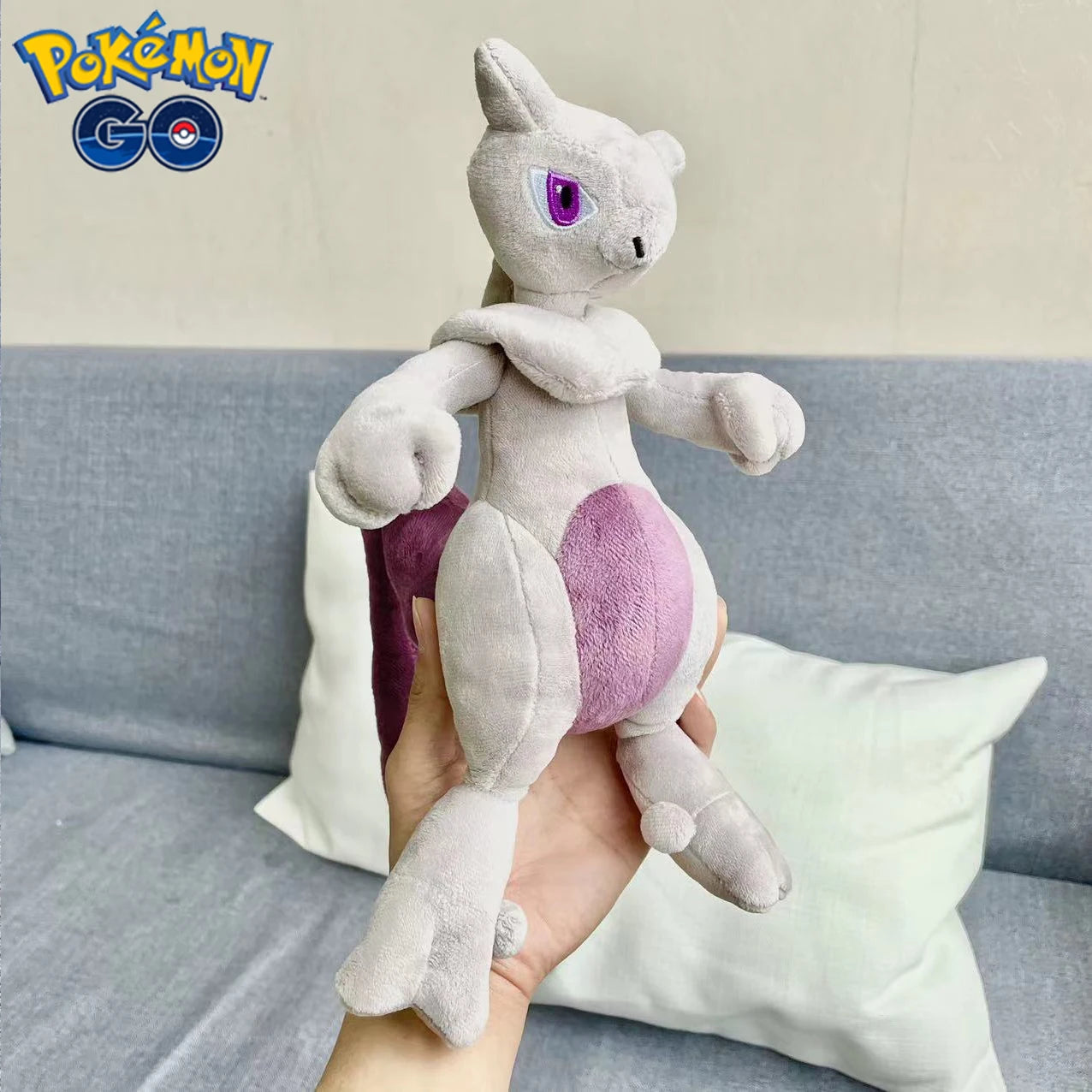 Pokemon Mewtwo Plush Toy 30cm Anime Cartoon Stuffed Animal Cotton Pillow Sofa Doll Party Gift for Child Boy Girl Room Decoration