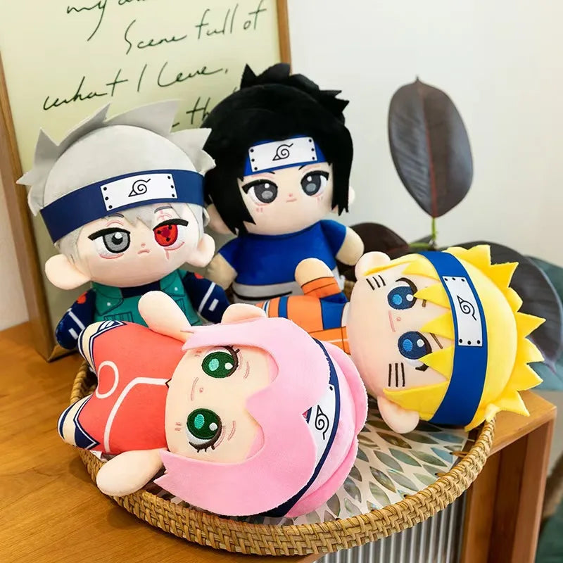 Anime Naruto Plush Toys Cute Sasuke Sakura Plushie Kawaii Kakashi Soft Stuff Doll Room Decor For Birthday Gift