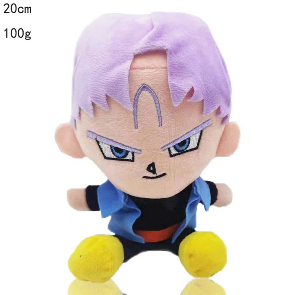 20cm DragonBall Japan Anime Plush Toys Super Saiyan Goku Vegeta Picollo Trunks Gohan Cartoon Figure Stuffed Dolls Child Gifts