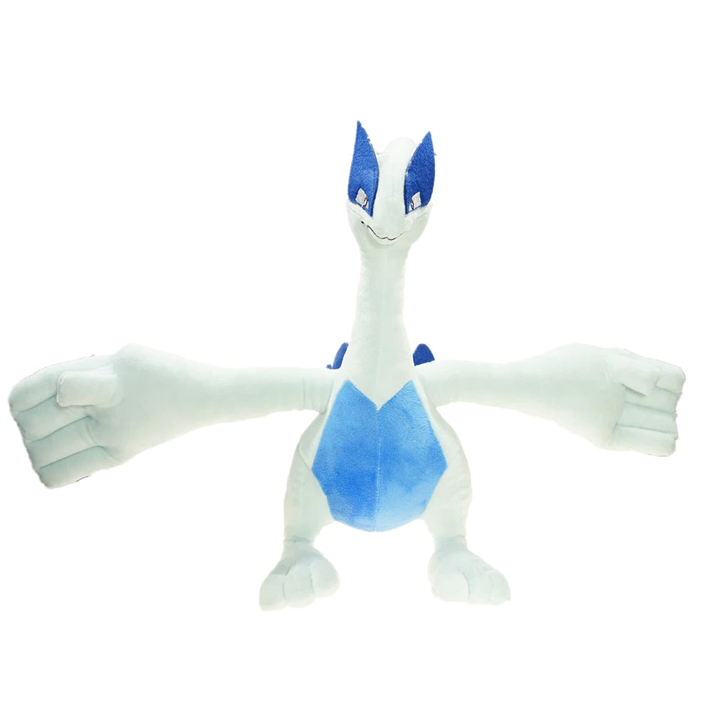 Lugia Plush Toy - Large 14-inch Soft Fluffy Pokemon Stuffed Animal, Anime Collectible Gift for Kids, Fans & Collectors