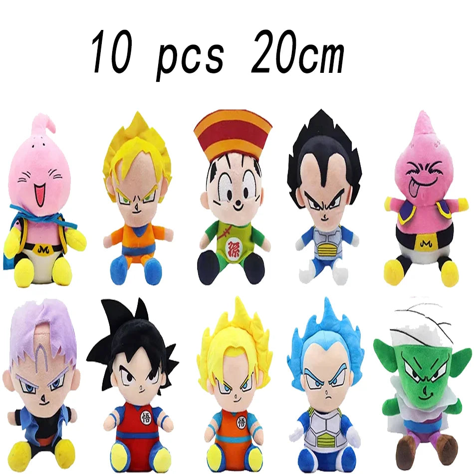 The Anime Plush DragonBall Japan  Toys Super Saiyan Goku Vegeta Picollo Trunks Gohan Cartoon Figure Stuffed Dolls Child Gifts
