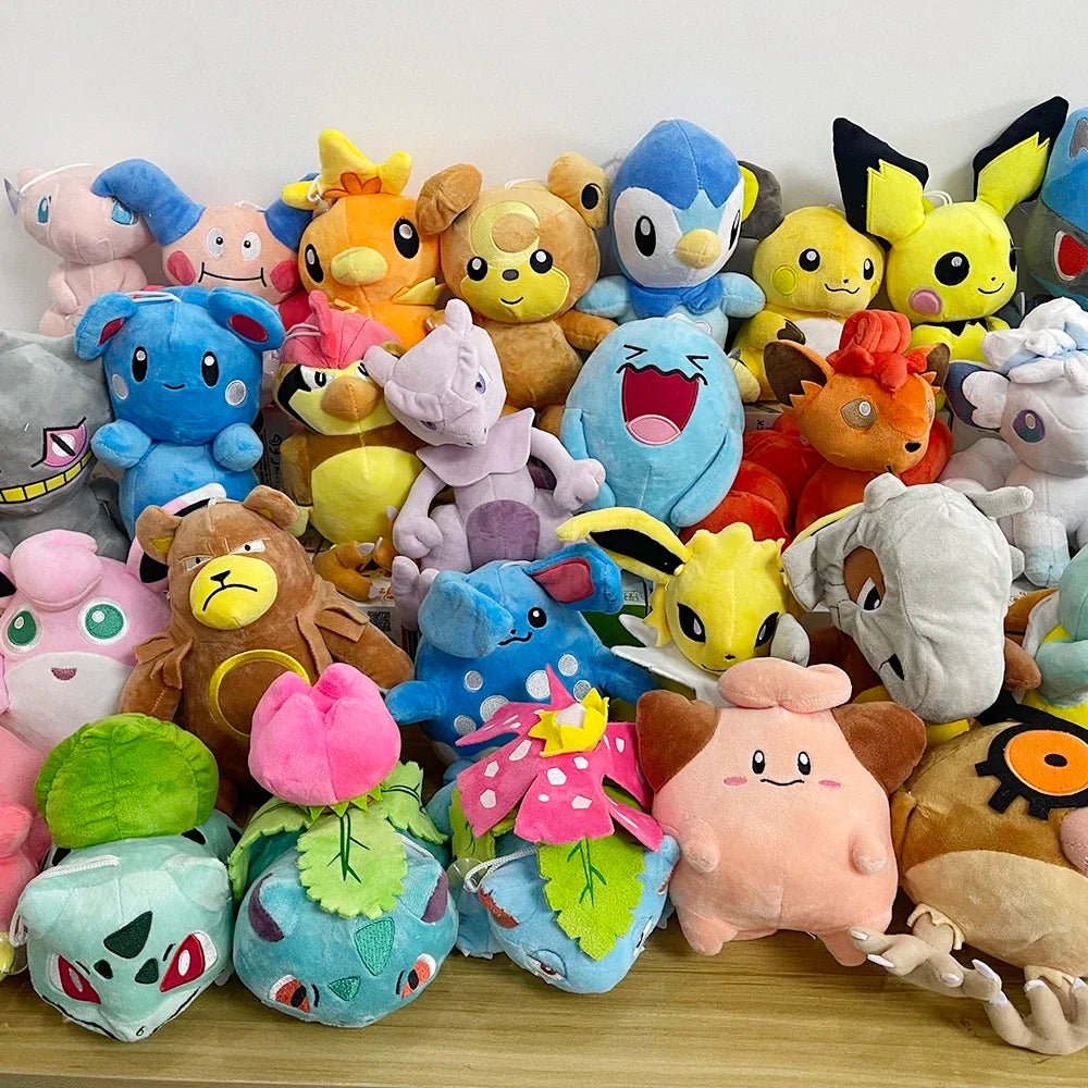 Cute Blastoise Plush Toys Pokemon Plush Toy Bulbasaur Charmander Squirtle Pikachu Anime Figure Gengar Eevee Stuffed Doll Gift