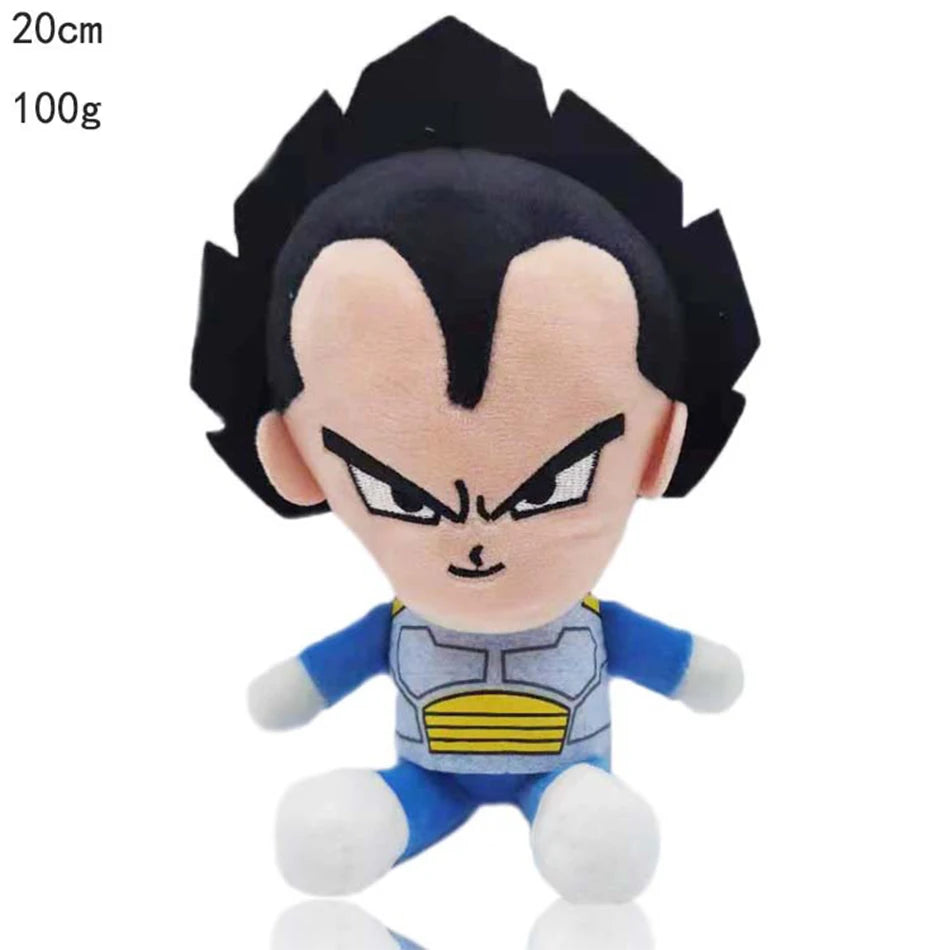 20cm DragonBall Japan Anime Plush Toys Super Saiyan Goku Vegeta Picollo Trunks Gohan Cartoon Figure Stuffed Dolls Child Gifts