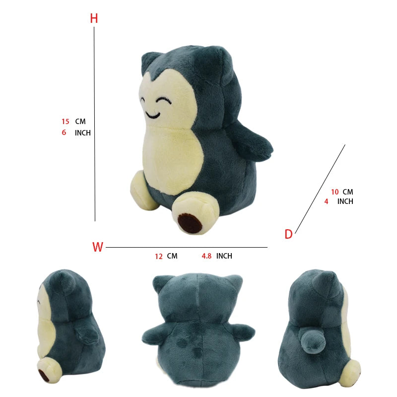 Snorlax Plush Toys Anime Movie Pocket Monsters New Ditto Snorlax Soft Stuffed Animal Game Doll For Christmas Gift