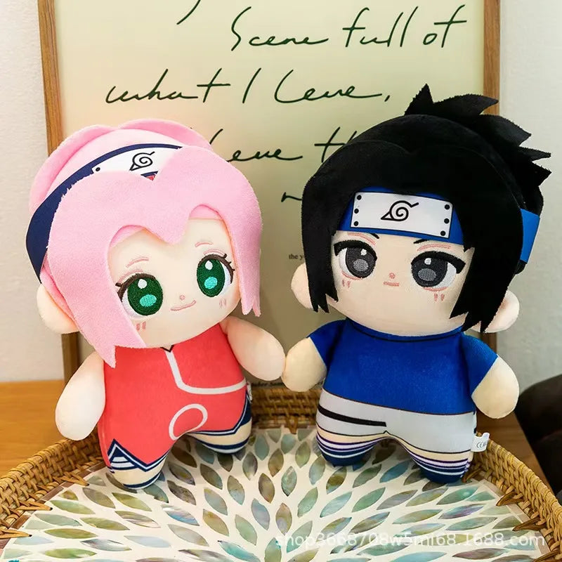 Anime Naruto Plush Toys Cute Sasuke Sakura Plushie Kawaii Kakashi Soft Stuff Doll Room Decor For Birthday Gift