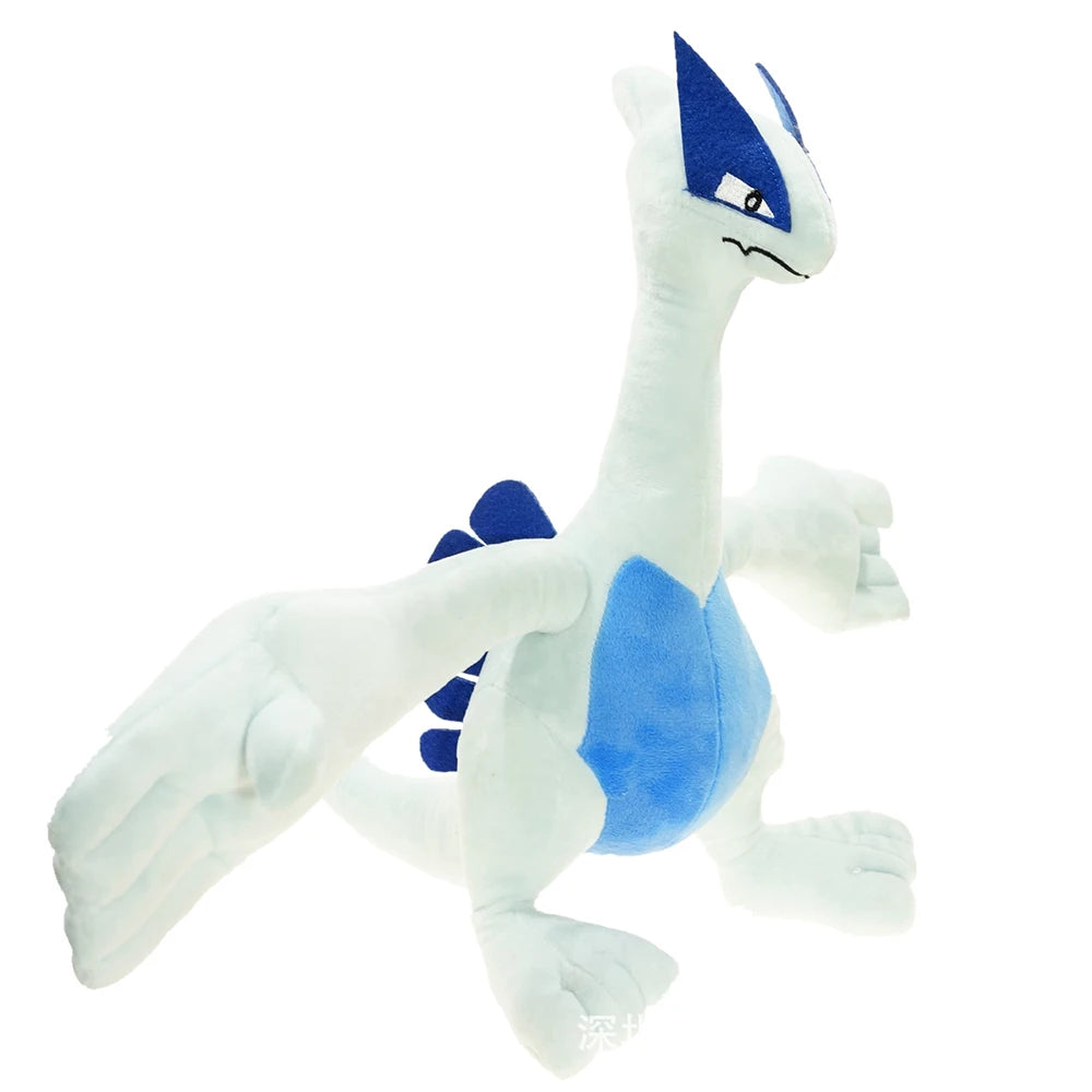 Lugia Plush Toy - Large 14-inch Soft Fluffy Pokemon Stuffed Animal, Anime Collectible Gift for Kids, Fans & Collectors