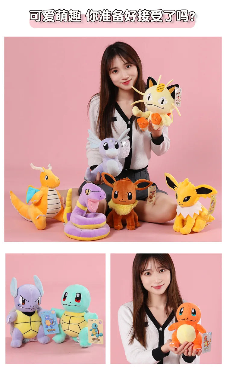 POKEMON Original Plush Toy Gengar Pikachu Kawaii Charizard Genuine Plush Doll Soft Cute Cartoon Piplup Toys for Kids Gift