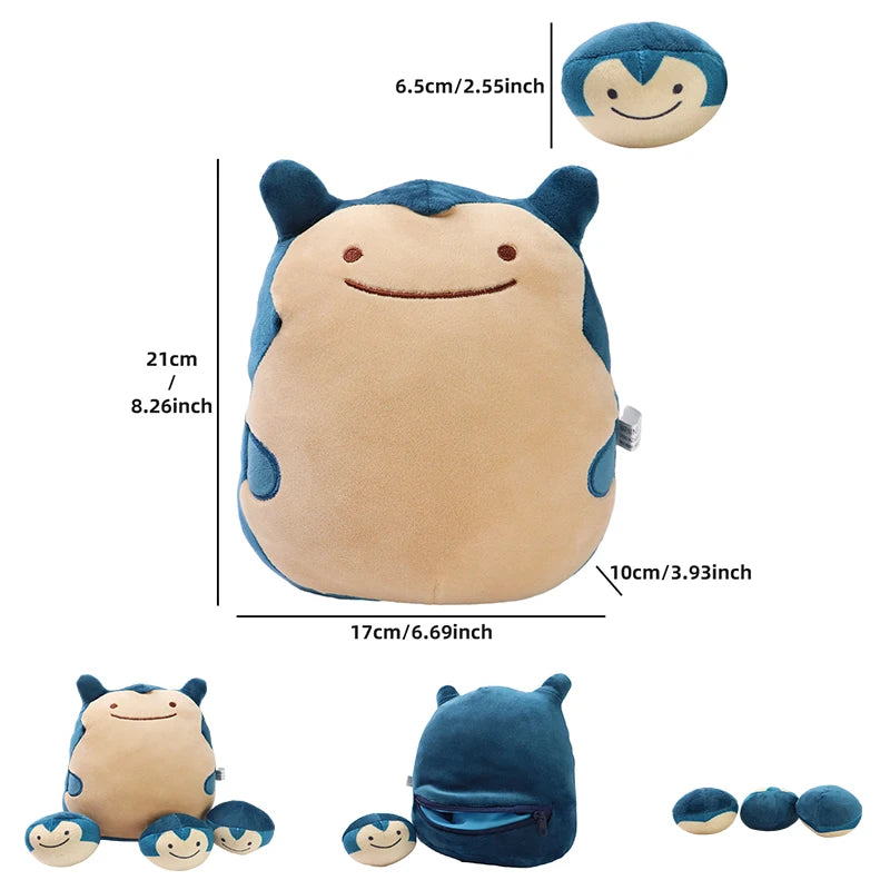 Snorlax Plush Toys Anime Movie Pocket Monsters New Ditto Snorlax Soft Stuffed Animal Game Doll For Christmas Gift