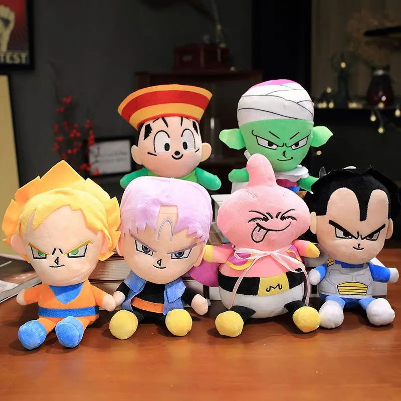 The Anime Plush DragonBall Japan  Toys Super Saiyan Goku Vegeta Picollo Trunks Gohan Cartoon Figure Stuffed Dolls Child Gifts